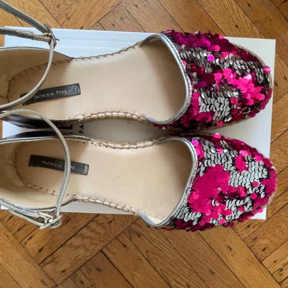 Patrizia Pepe sequins espadrilles sandals - Picture 3 of 7